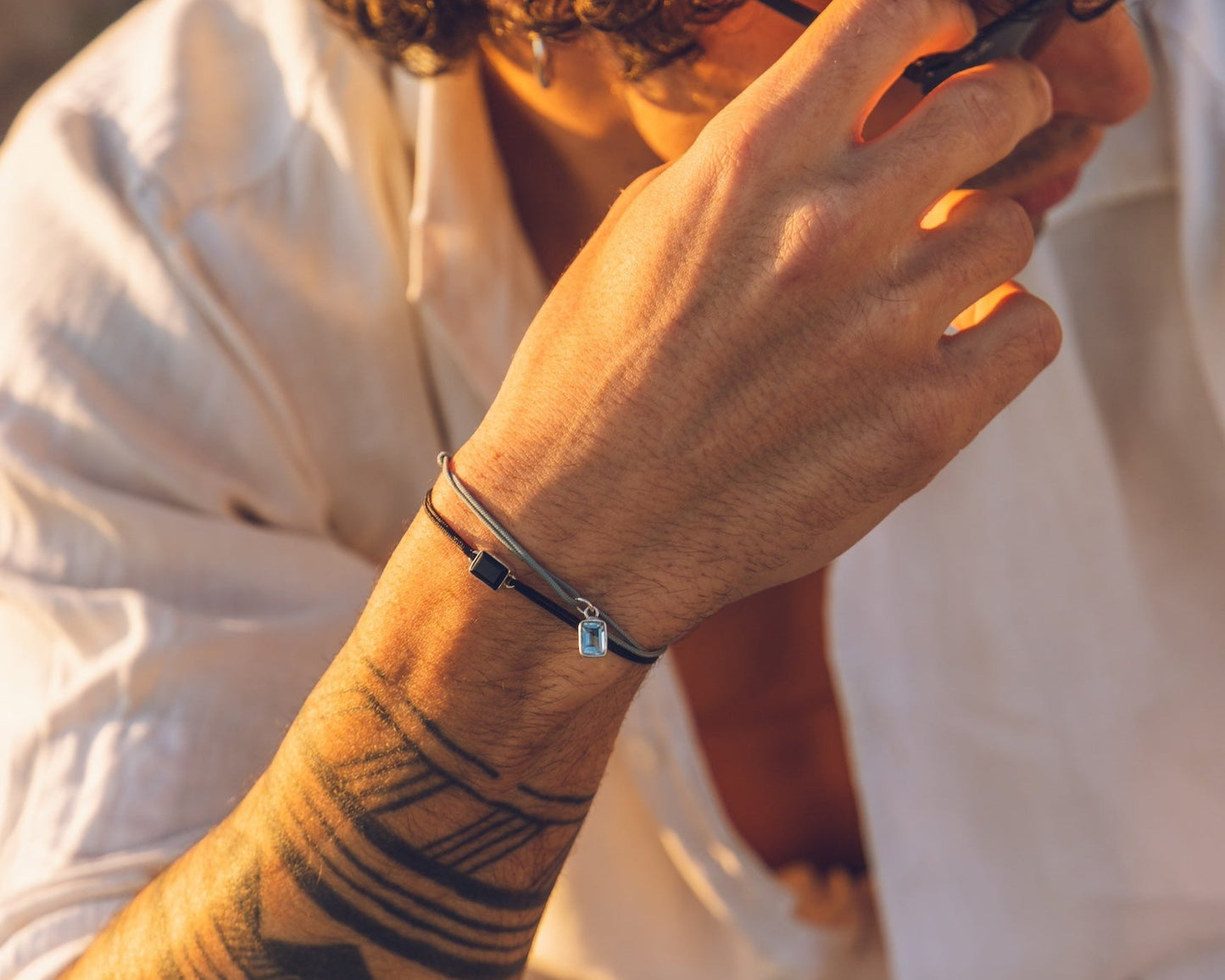 Bracelet Rocher topaze bleue